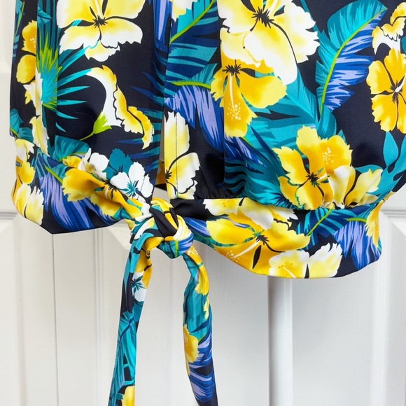 NWT Swimsuits for All Tropical Floral Print Tankini Swim Top 18 - Picture 9 of 16